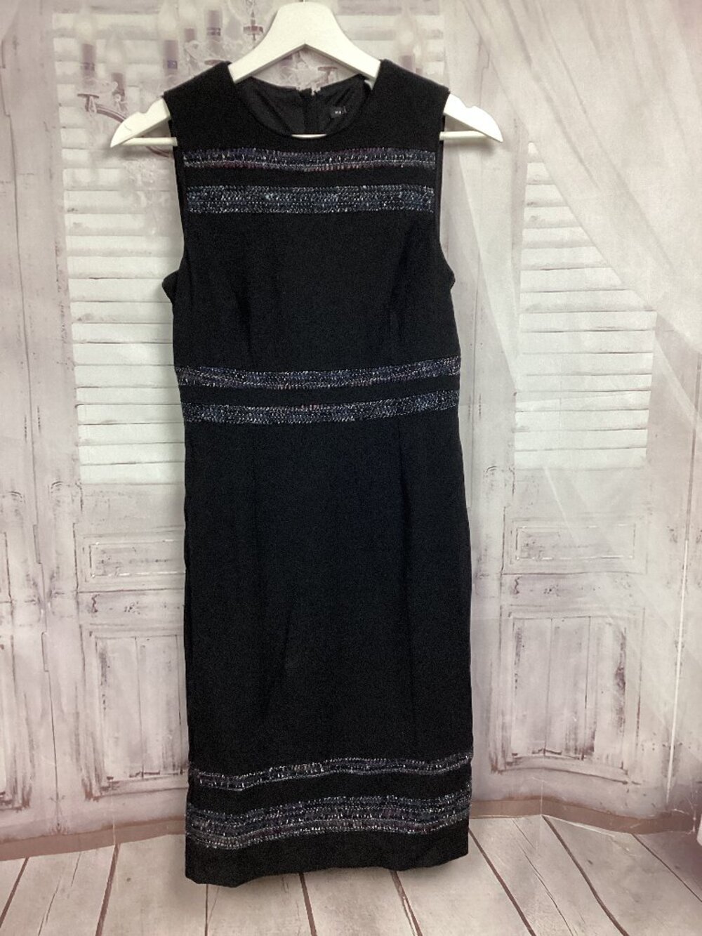 WHBM Sheath Dress Black with Classic Navy NWT 2P